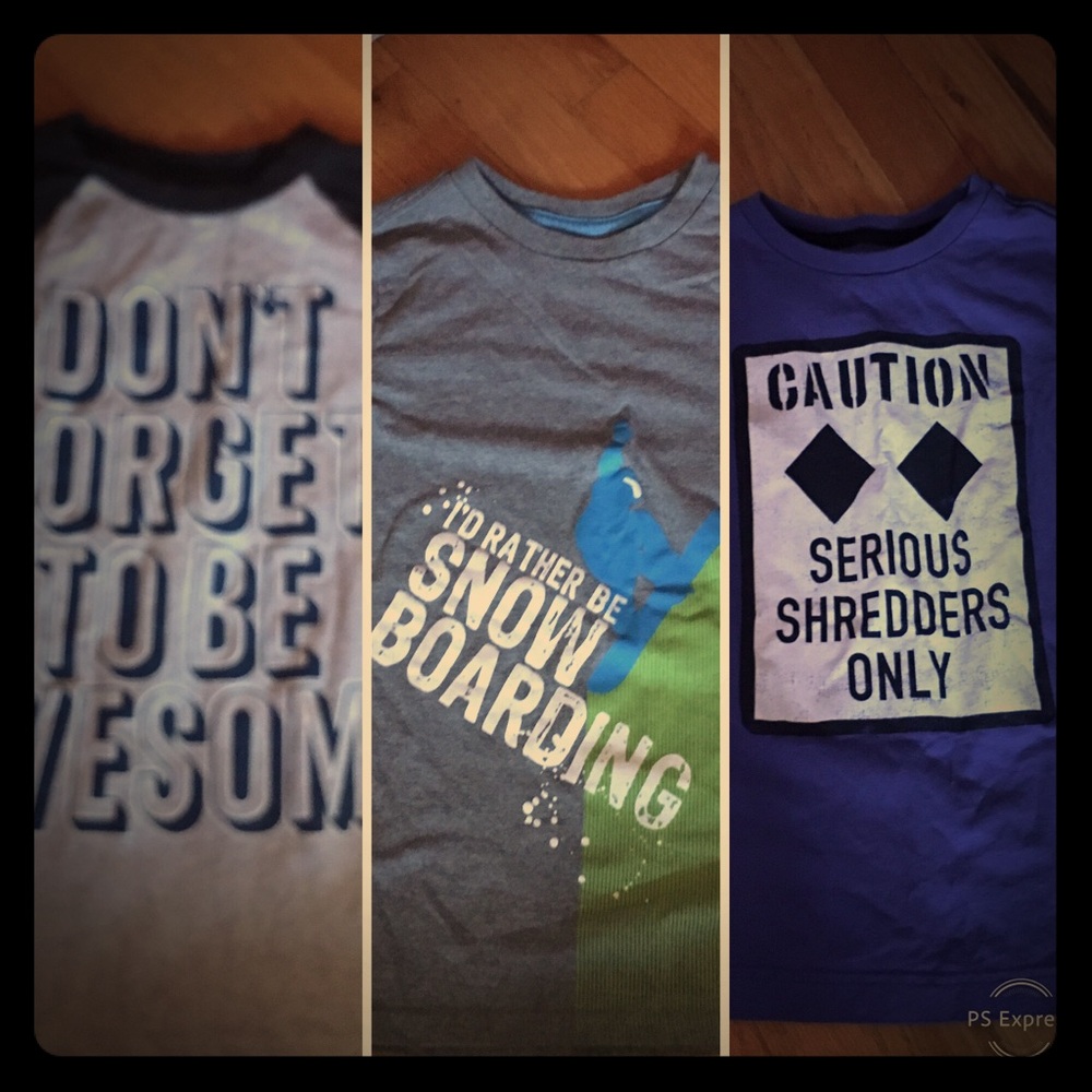 Lot of 3 fab kids boys 8 shirts